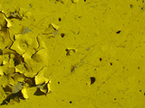 Close-up of Cracked and Torn Yellow Texture