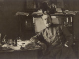 Giacomo Puccini Italian Composer in His Study
