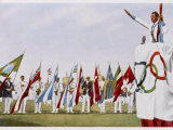 Buy Salute of Flags as Geo Andre Swears the Olympic Oath at AllPosters.com