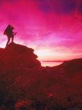 Buy Silhouette of Man on Cellular Phone at AllPosters.com