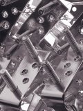 Close-up of Metal Brackets with Bolts
