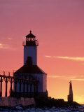 Buy Sunset at Michigan East Pier Lighthouse, IN at AllPosters.com
