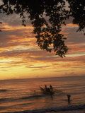 Buy Sunset at Ransiki with Boat, Irian Jaya, Indonesia at AllPosters.com