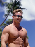 Semi-Nude Man with Sunglasses, Hawaii