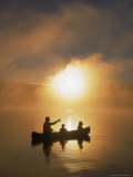 Buy People Fishing from Canoe at Sunset at AllPosters.com