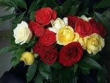 Bouquet of Various Colored Roses