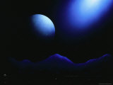 Buy Illustration of Landscape with Rising Moon at AllPosters.com