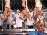 Workers at a Meatpacking Plant
