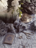 Still Life with Vase, Wedding Rings, Silver Tea Set