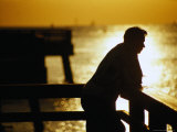 Buy Silhouette of Man on Pier, FL at AllPosters.com