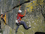 Man and Woman Rock Climbing, CA