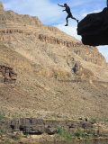 Buy Man Jumping off Cliff, Grand Canyon Natl Park, AZ at AllPosters.com