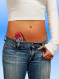 Buy Woman with Cell Phone Tucked Into Her Jeans at AllPosters.com
