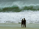Buy California, Couple Watching High Surf at AllPosters.com