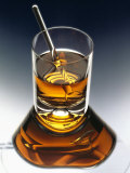 Glass of Liquor with Glass Stick