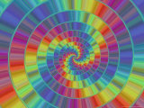 Abstract Multi-Coloured Spiral Design