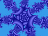 Buy Abstract Blue Fractal Patterns on Sky Blue Background at AllPosters.com