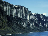 Waterfalls Cascading Down Cliffs, Vega Isle, East Side Antarctic Peninsula Photographic Print