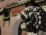 Buy Lion Head Sculpture Seen from the Side, China at AllPosters.com