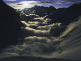Dramatic Sun and Clouds on Southside of Everest, Nepal