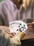 Man Holding Playing Cards Poker Poster