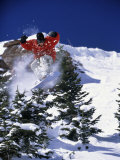 Airborne Snowboarder