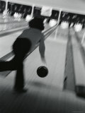 Buy Monochromatic Image of a Woman Bowling at AllPosters.com