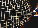 Close-up of a Person Holding a Tennis Racket