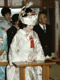 Bridge Wearing Traditional Shinto Wedding Apparel, Japan