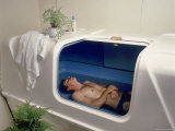 Man Floating in an Isolation Tank