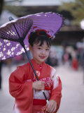 Girl Dressed in Kimono, Shichi-Go-San Festival (Festival for Three, Five, Seven Year Old Children)