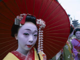 Portrait, Apprentice Geisha (Maiko), Woman Dressed in Traditional Costume, Japan
