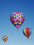 Colorful Hot Air Balloons in Sky, Albuquerque, New Mexico, USA