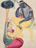 The God Krishna with His Mortal Love, Radha