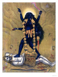 Hindu Goddess Kali Dancing on Siva