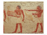 Servants Carrying a Haunch of Beef and a Duck, Tomb of Princess Idut, Old Kingdom, c.2330 BC