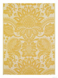 Temple Newsam' Reproduction by Cole and Sons, 18th Century Flock Wallpaper, Lydiard Park, c.1743