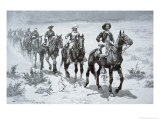 Buy US Buffalo Soldiers Marching in the Desert, from a Drawing of 1888 at AllPosters.com