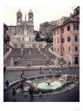View of the Spanish Steps or Scalinata, Designed by Francesco de Santis