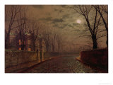 Buy Moonlit Street Scene, 1882 at AllPosters.com