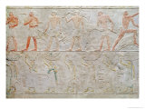 Buy Relief Depicting People Carrying Offerings of Food, Mastaba of Akhethotep, Old Kingdom, c.2400 BC at AllPosters.com