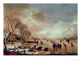 Frozen Canal Scene