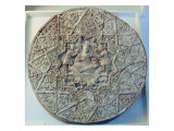 Sun Disc Depicting a King Sitting on a Throne Flanked by Two Angels in the Centre, Ray, Iran