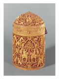 Pyx Depicting Pleasures of Courtly Life, Al-Mughira, Son of Abd-Al-Rahman III, Umayyad Period