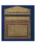 Outer Face of a Koran Case with Gilded Eslimi Design of Sura 56 in Thulth