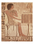 Buy Relief Depicting the Deceased Seated Before an Offering Table with Bread at AllPosters.com