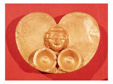Buy Pectoral with a Human Face Wearing Earrings, from Restrepo, Cauca Valley, Calima Period at AllPosters.com