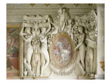 Female Figures and Cherubs Surrounding a Painting of Alexander the Great