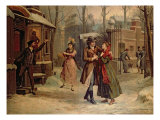 Scenery For the Scene with Mimi and Rodolfo in the Opera 