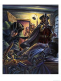 Unidentified Scene of Thieftakers Arresting a Man in Bed
